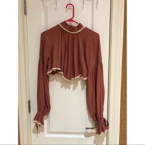 Long sleeve mauve top
